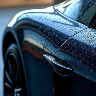 Voiture brillante après un traitement céramique